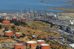 Aerial view of the Chevron Richmond refinery on Oct. 14, 2010, in Richmond.